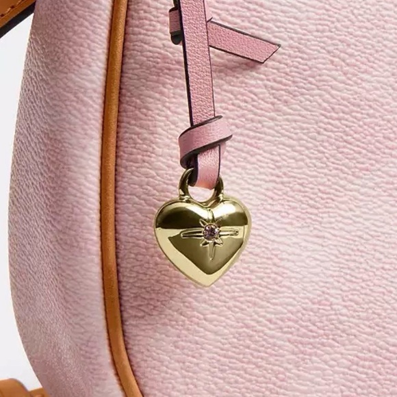 NWT Coach Powder Pink Teri Shoulder Bag with Charms - Picture 2 of 7